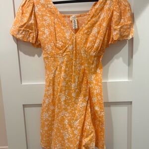 Jessica Simpson Floral Orange Dress